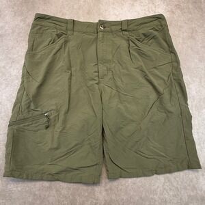 Patagonia Shorts Men's 36 Olive Green Technical Hiking Cargo Zip Pockets